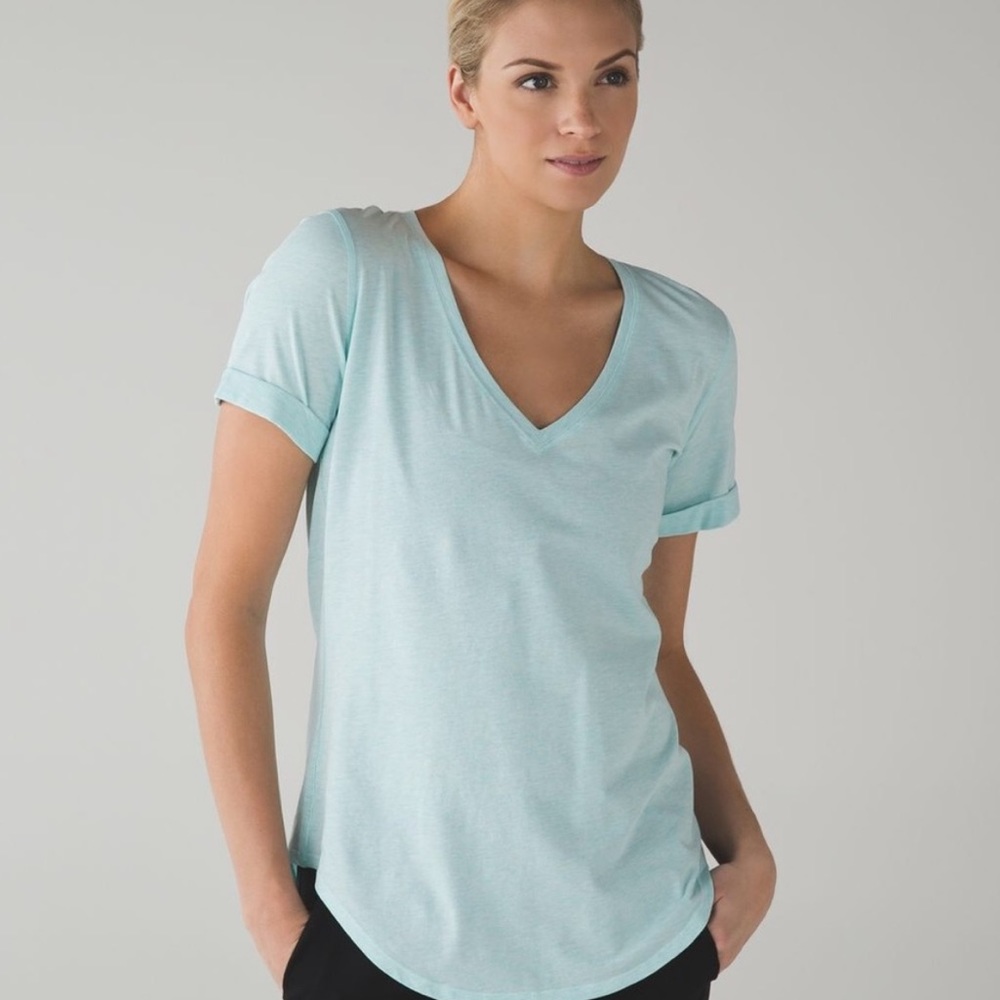 Lululemon Love Tee II Heathered Aquamarine 12